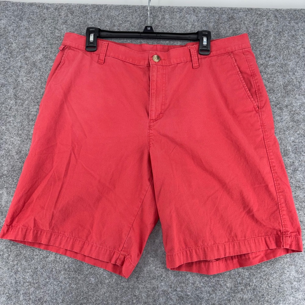 Columbia PFG Mens 36 Red Performance Fishing Gear Shorts Cotton Canvas FM4016